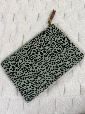 NWT Madewell Calf Hair Zip Pouch